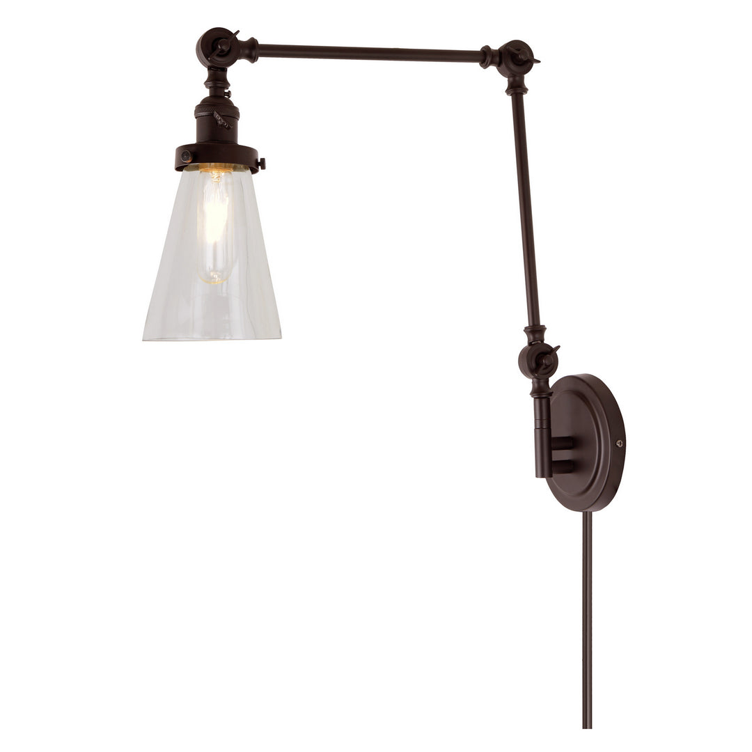 Jvi Designs Lighting 1257-08 S10 Soho One Light Swing Arm Wall Sconce Lamp Bronze / Dark