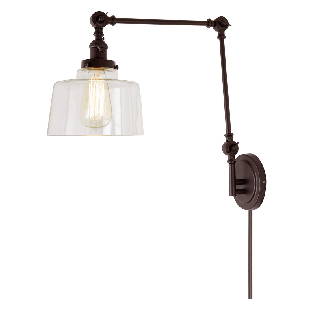 Jvi Designs Lighting 1257-08 S14 Soho One Light Swing Arm Wall Sconce Lamp Bronze / Dark