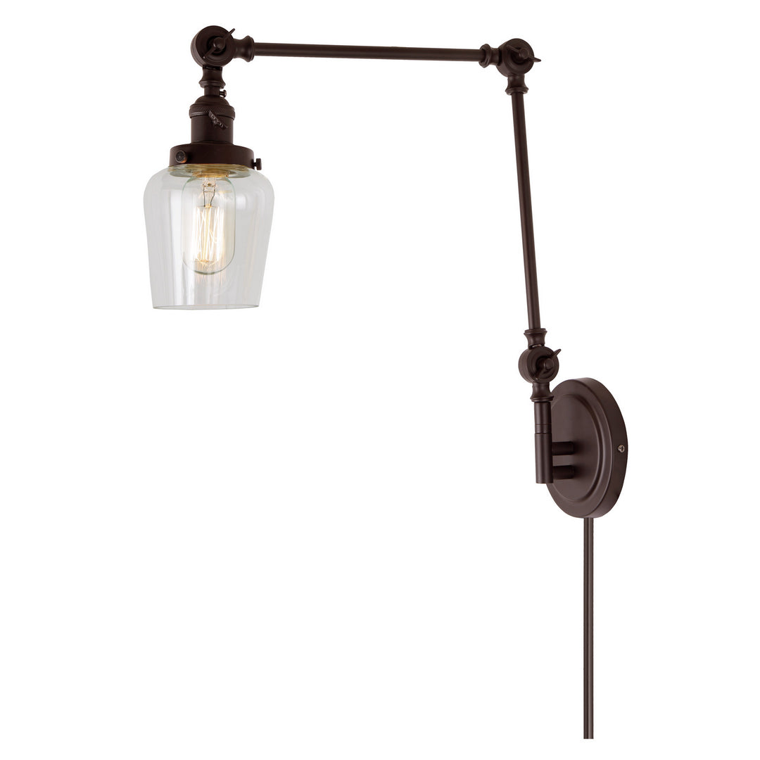 Jvi Designs Lighting 1257-08 S9 Soho One Light Swing Arm Wall Sconce Lamp Bronze / Dark