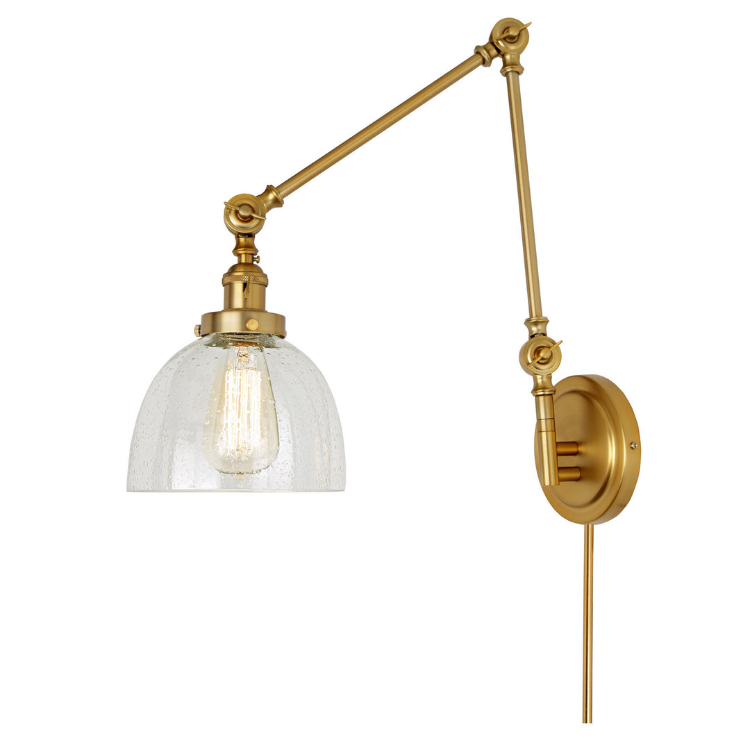 Jvi Designs Lighting 1257-10 S5-CB Soho One Light Swing Arm Wall Sconce Lamp Brass