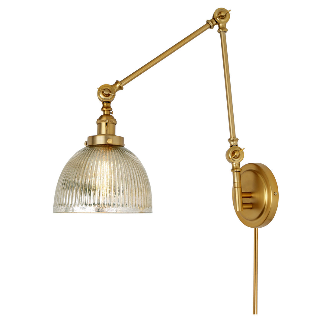 Jvi Designs Lighting 1257-10 S5-MP Soho One Light Swing Arm Wall Sconce Lamp Brass
