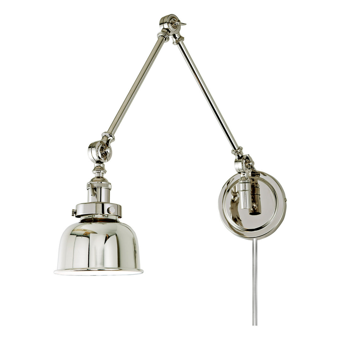 Jvi Designs Lighting 1257-15 M2 Soho One Light Swing Arm Wall Sconce Lamp Polished Nickel