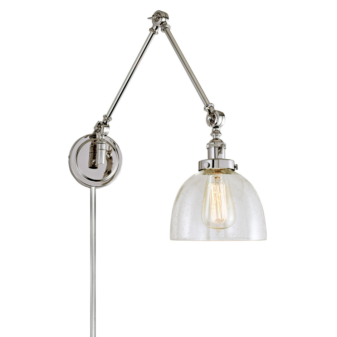 Jvi Designs Lighting 1257-15 S5-CB Soho One Light Swing Arm Wall Sconce Lamp Polished Nickel