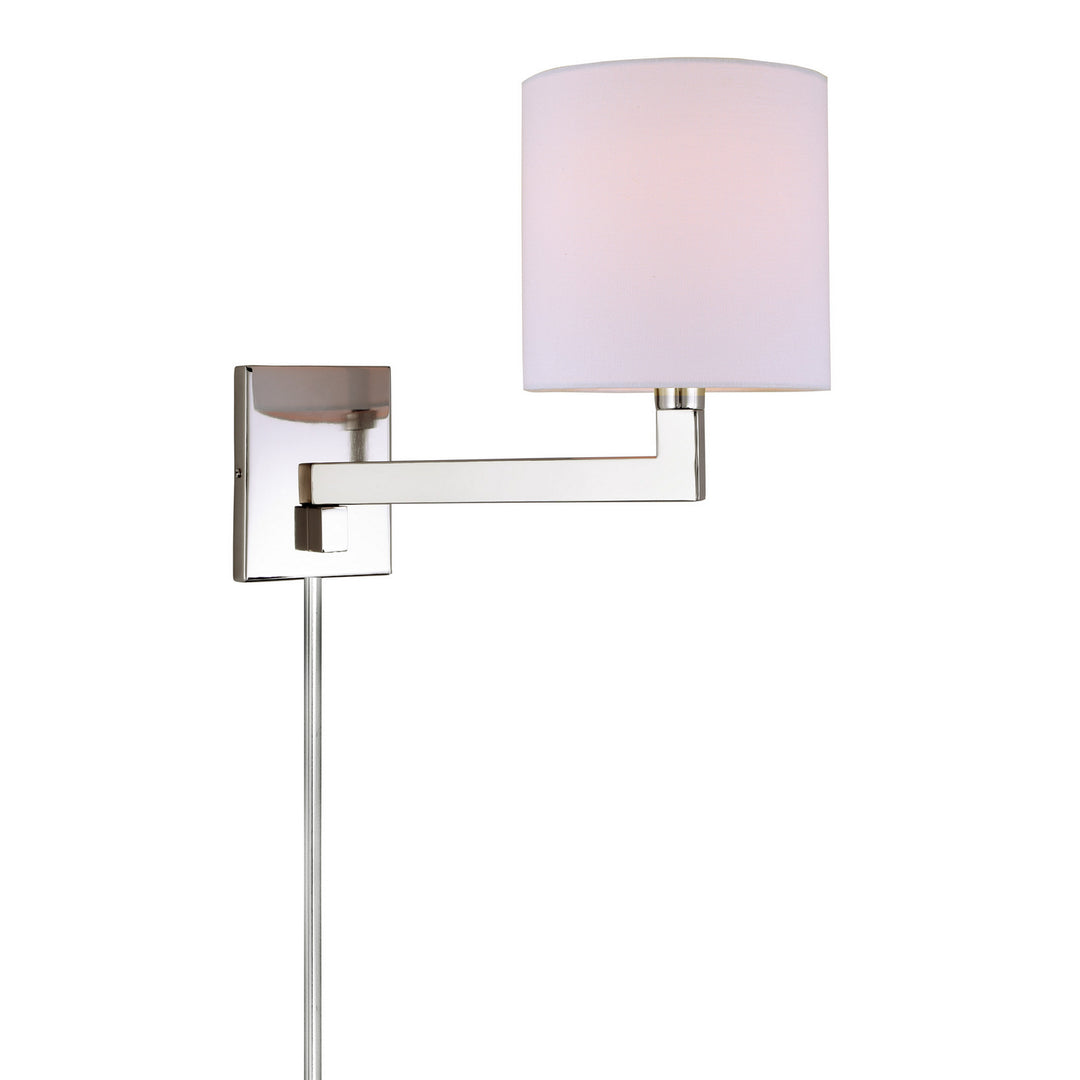 Jvi Designs Lighting 1264-15 Allston One Light Swing Arm Wall Sconce Lamp Polished Nickel