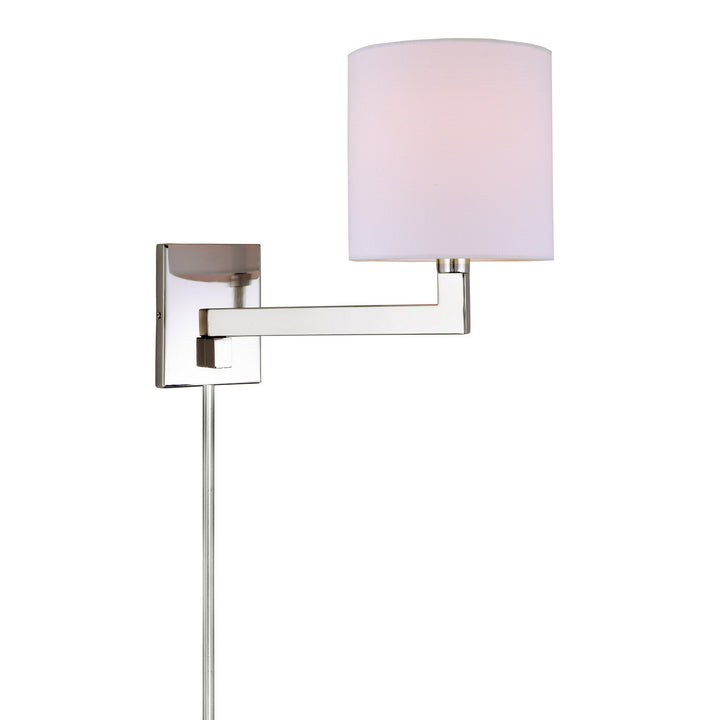 Jvi Designs Lighting 1264-15 Allston One Light Swing Arm Wall Sconce Lamp Polished Nickel