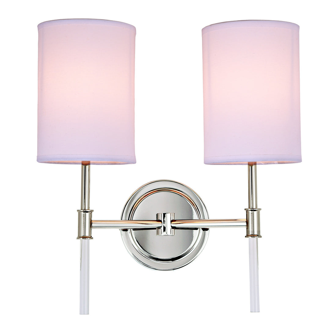 JVI Designs Hudson 1266-15 Wall Light - Polished Nickel
