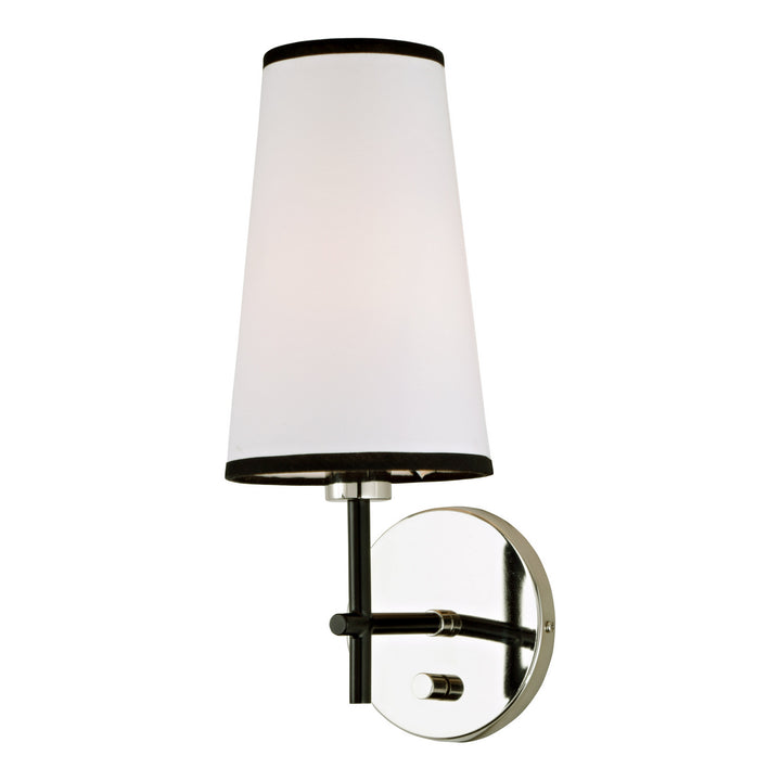 JVI Designs Bellevue 1275-15 Wall Light - Polished Nickel and Black