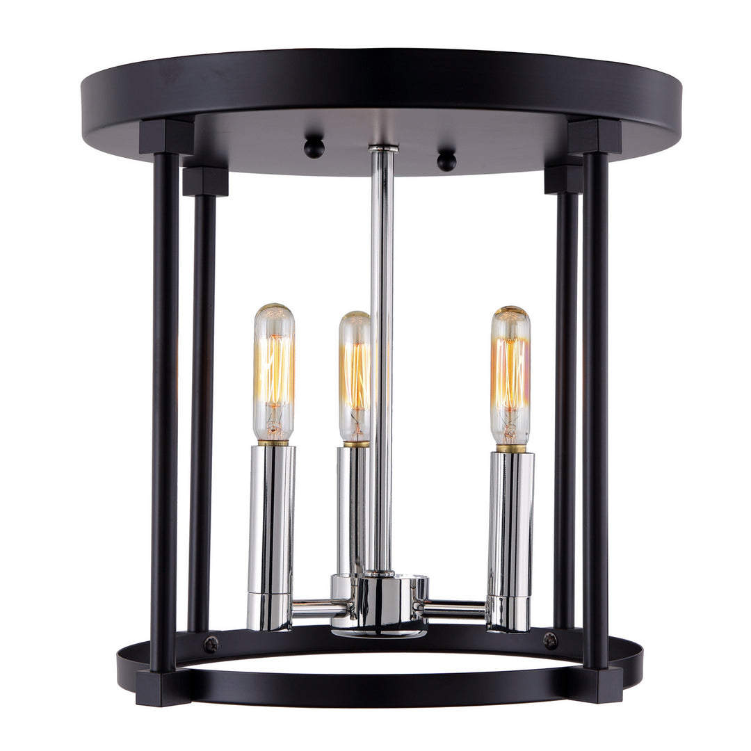 JVI Designs Roxhill 3064-15 Ceiling Light - Polished Nickel and Black