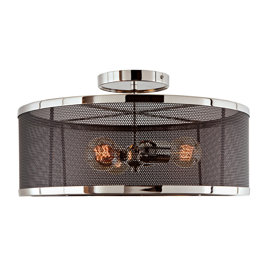 JVI Designs Wellington 3071-15 Ceiling Light - Polished Nickel and Black