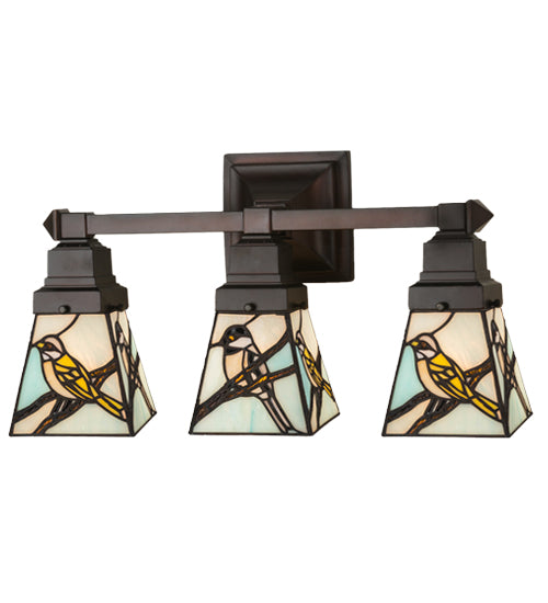 Meyda Tiffany Backyard Friends 98392 Bath Vanity Light 20 in. wide - Antique