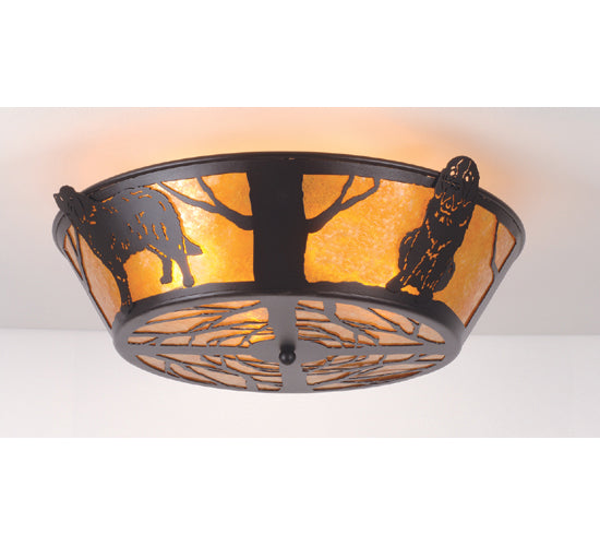 Meyda Tiffany Big Dogs 98409 Ceiling Light - Black/Amber Mica