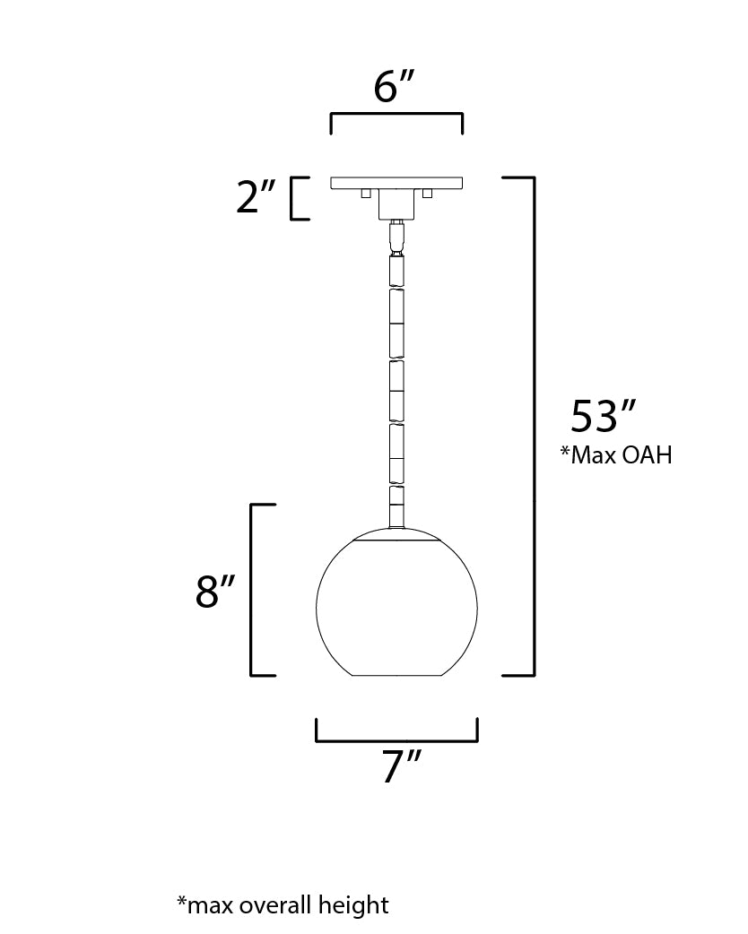 Maxim Branch 98410CLNAB Pendant Light - Natural Aged Brass