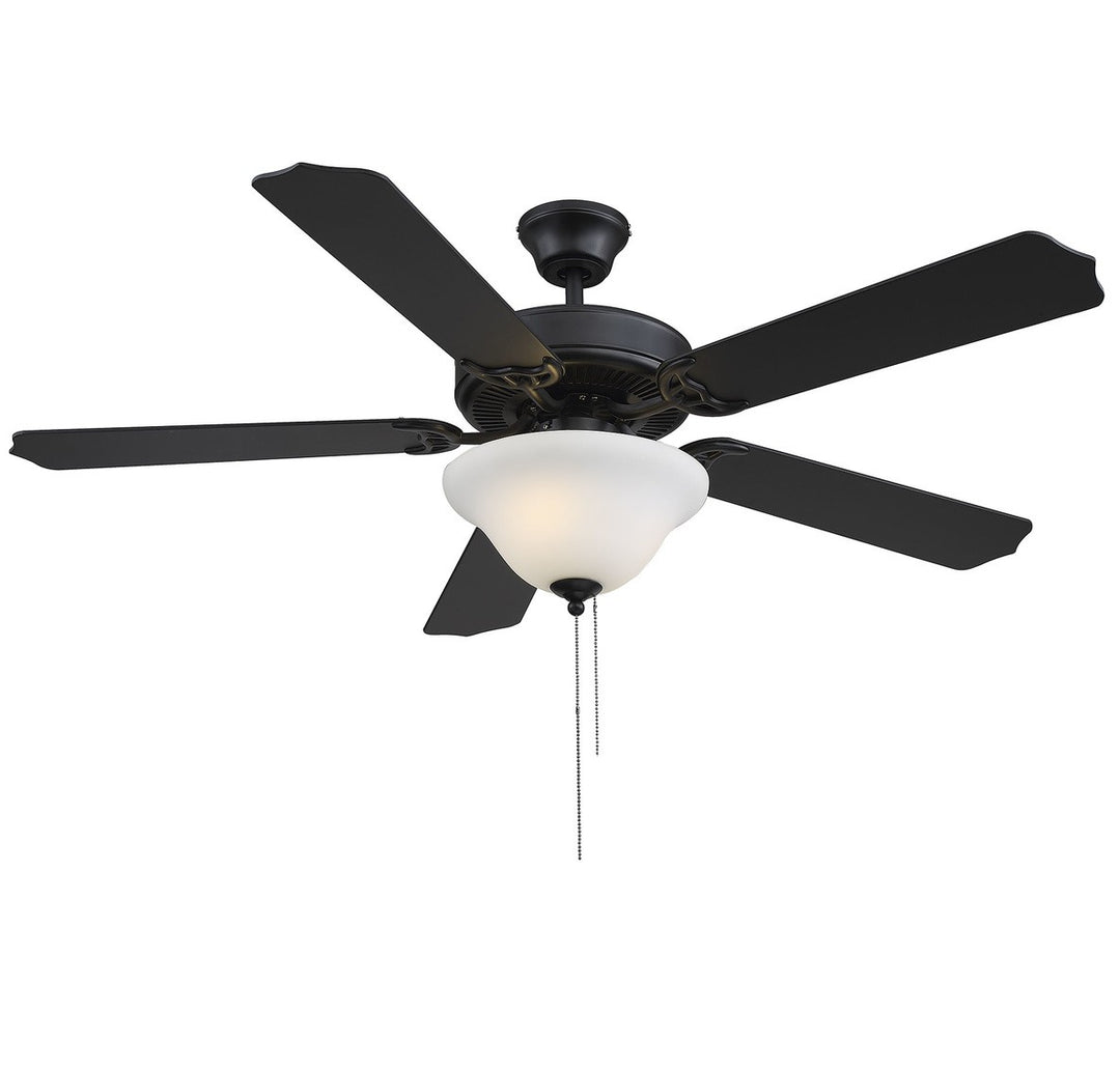 Meridian First Value M2018MBKRV Ceiling Fan 52 - Matte Black, Matte Black/