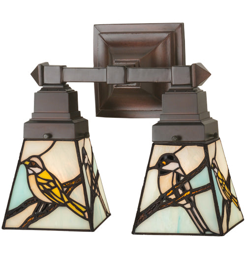 Meyda Tiffany Backyard Friends 98519 Bath Vanity Light 12 in. wide - Antique