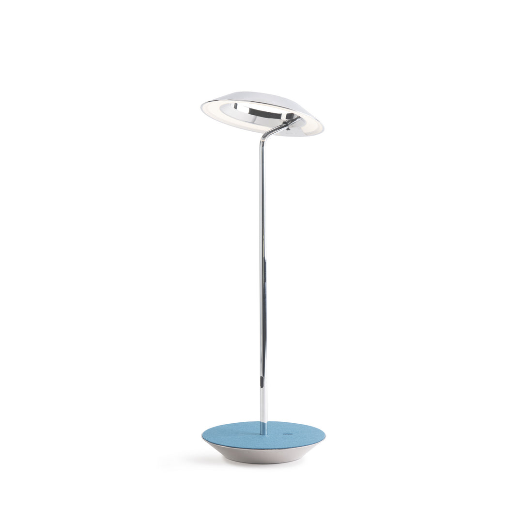 Koncept Lighting RYO-SW-CRM-AZF-DSK Modern Royyo Lamp Chrome, Azure Felt Base Plate