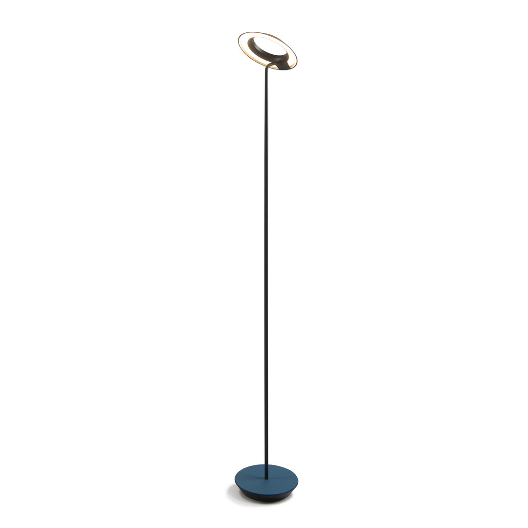 Koncept Lighting RYO-SW-MTB-AZF-FLR Modern Royyo Lamp Matte Black, Azure Felt Base Plate