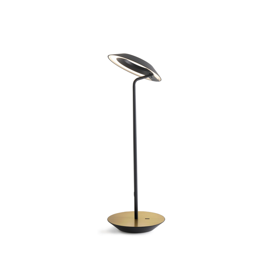 Koncept Lighting RYO-SW-MTB-BRS-DSK Modern Royyo Lamp Matte Black, Brass Base Plate