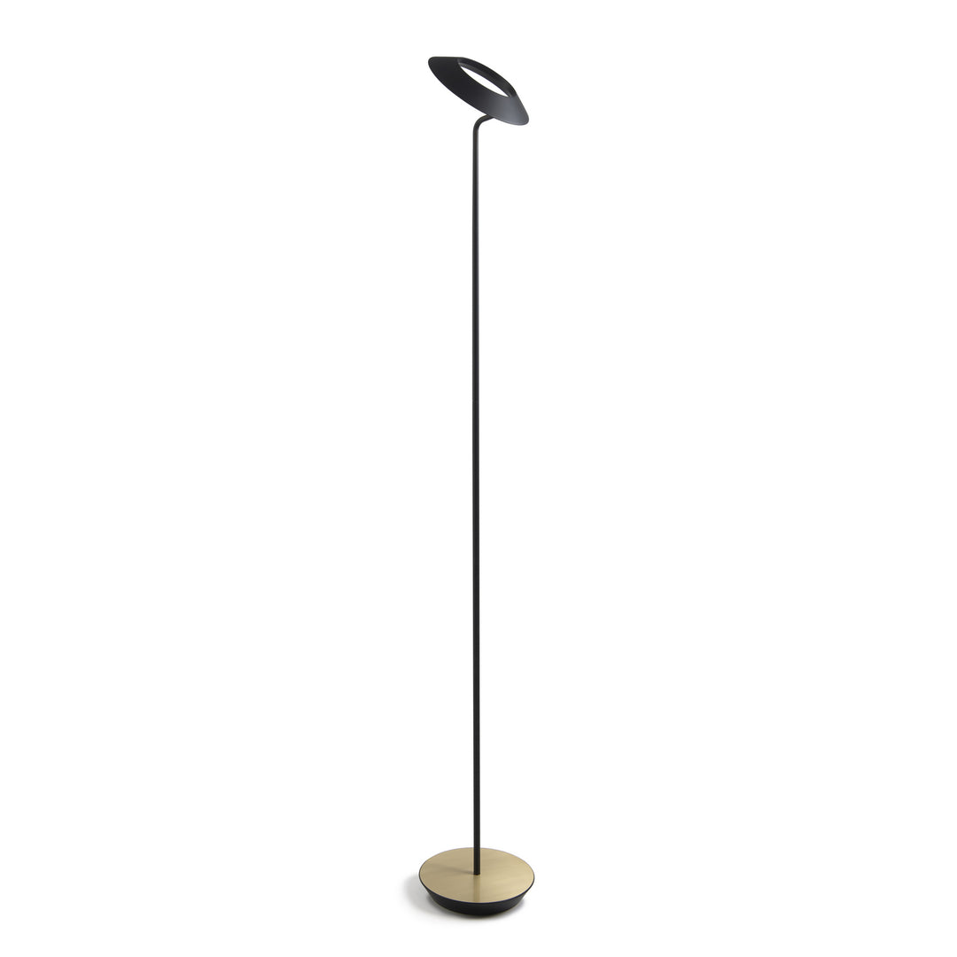 Koncept Lighting RYO-SW-MTB-BRS-FLR Modern Royyo Lamp Matte Black, Brass Base Plate