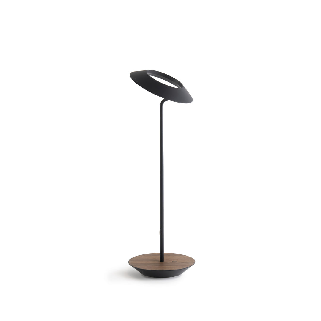 Koncept Lighting RYO-SW-MTB-OWT-DSK Modern Royyo Lamp Matte Black, Oiled Walnut Base Plate