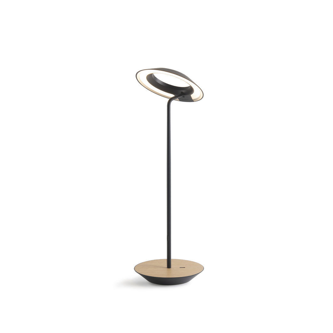 Koncept Lighting RYO-SW-MTB-WOK-DSK Modern Royyo Lamp Matte Black, White Oak Base Plate