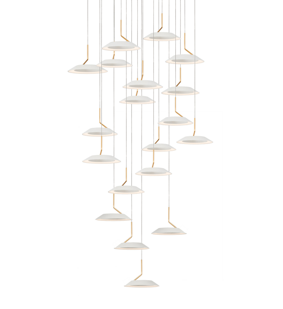 Koncept Royyo RYP-C19-SW-MWG Chandelier Light - Matte White With Gold