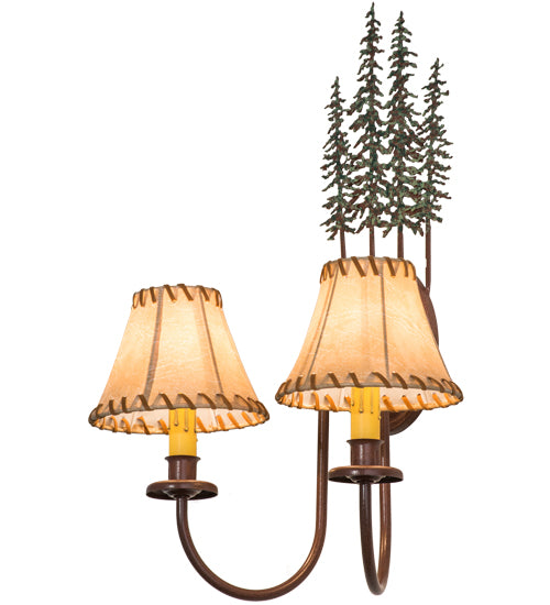 Meyda Tiffany Tall Pines 98727 Wall Light - Rust