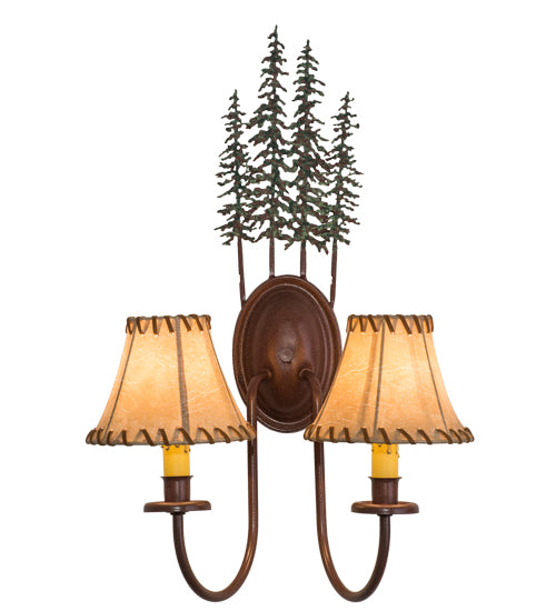 Meyda Tiffany Tall Pines 98727 Wall Light - Rust