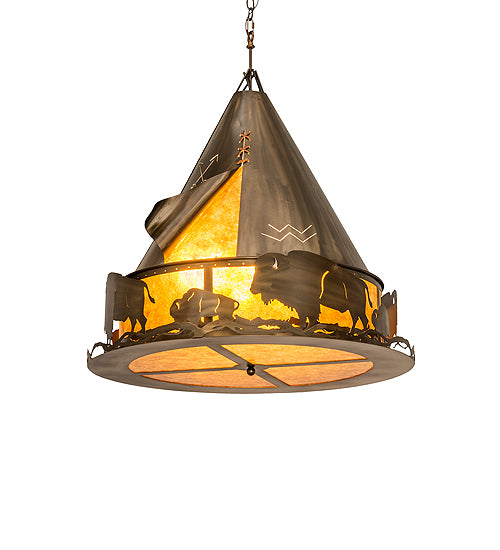 Meyda Tiffany Teepee 98741 Pendant Light - Antique Copper