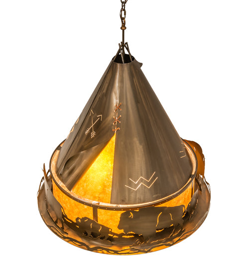 Meyda Tiffany Teepee 98741 Pendant Light - Antique Copper