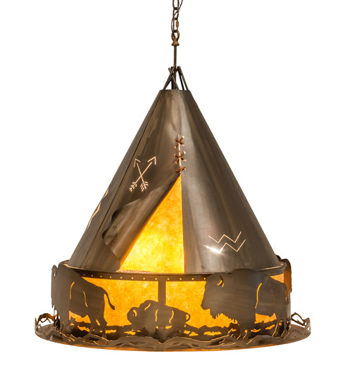 Meyda Tiffany Teepee 98741 Pendant Light - Antique Copper