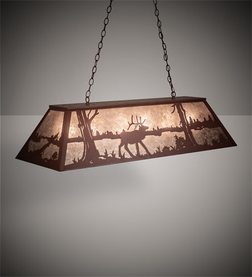 Meyda Tiffany Elk At Lake 98815 Pendant Light - Rust