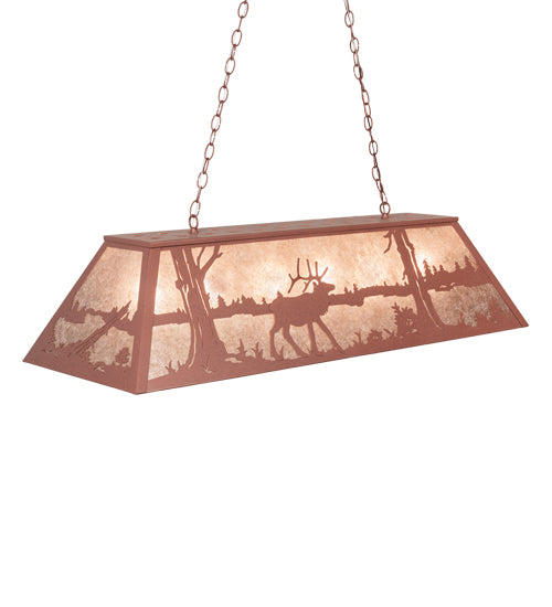 Meyda Tiffany Elk At Lake 98815 Pendant Light - Rust