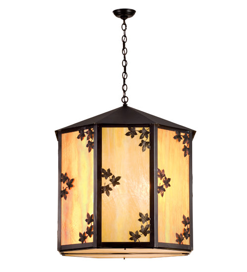 Meyda Tiffany Maple Leaf 98870 Pendant Light - Craftsman Brown