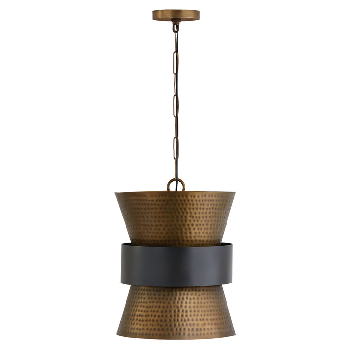 Capital Loren 330416PZ Pendant Light - Patinaed Brass and Dark Zinc