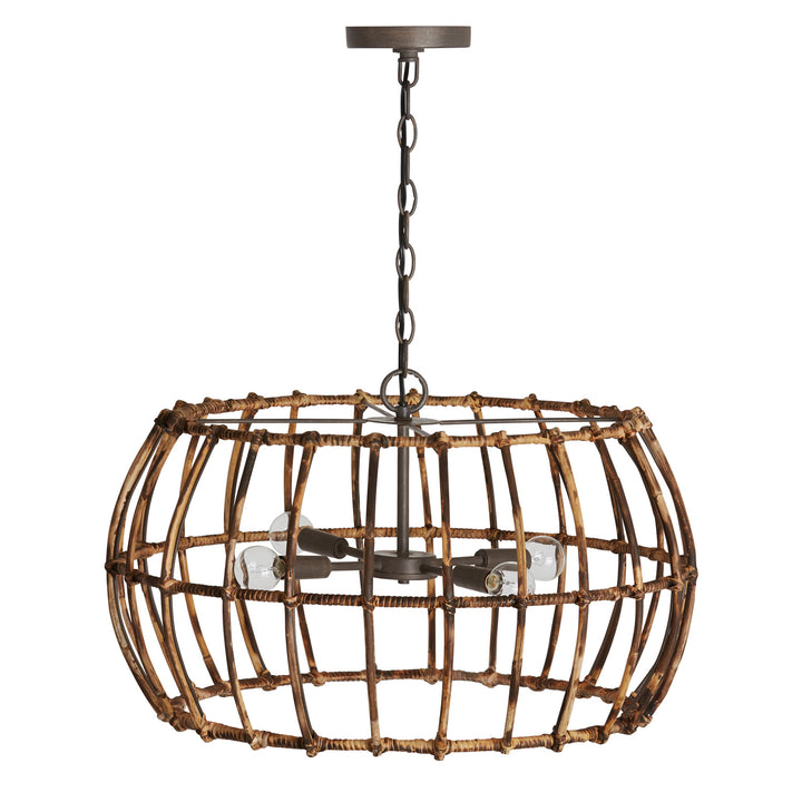 Capital Sanibel 335742BY Pendant Light - Blazed Rattan and Nordic Grey