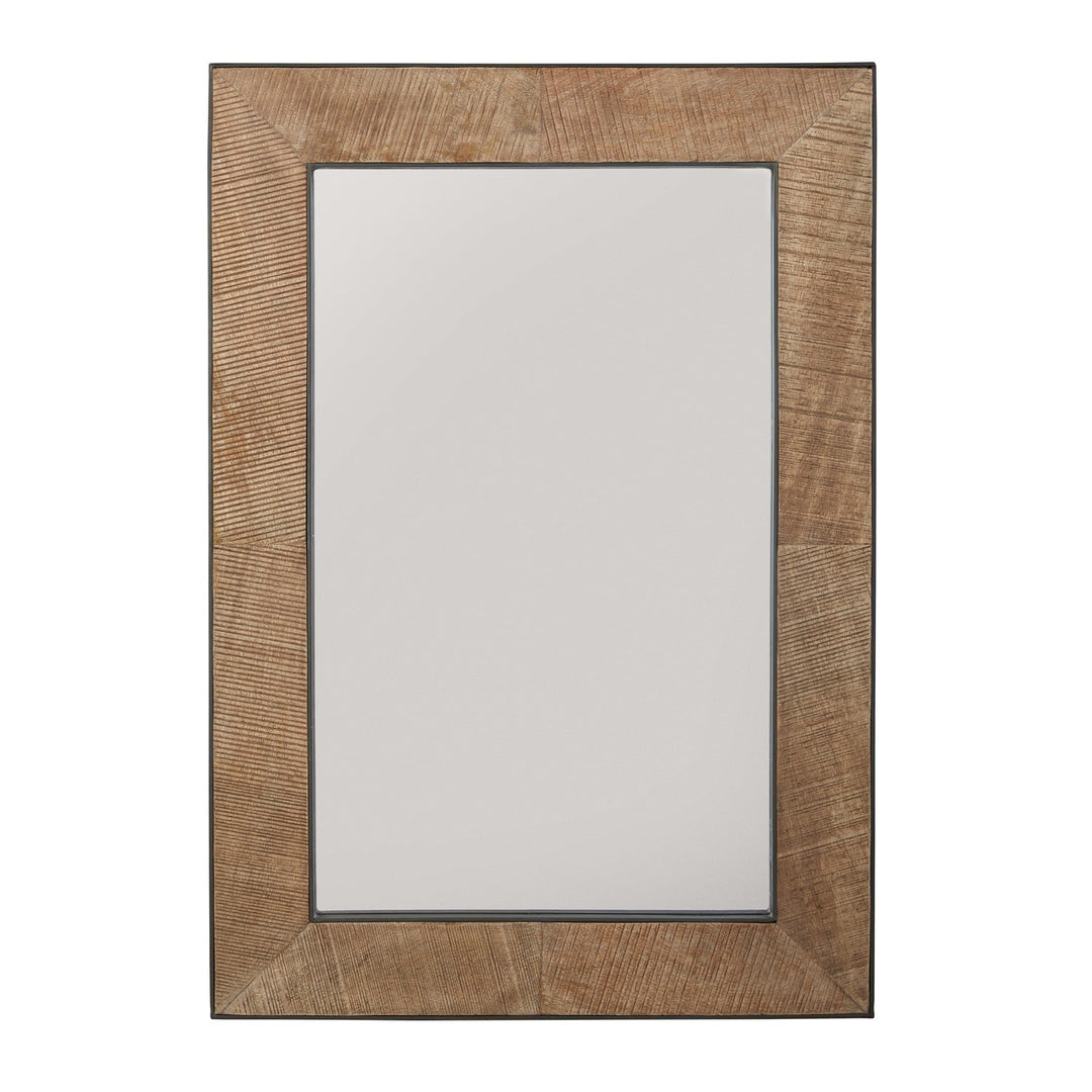 Capital Lighting 736102MM  Mirror Mirror Natural Rough Sawn Wood With Zinc Metal