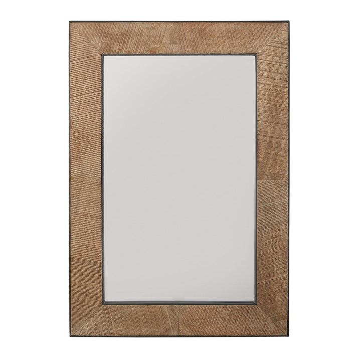 Capital Lighting 736102MM  Mirror Mirror Natural Rough Sawn Wood With Zinc Metal