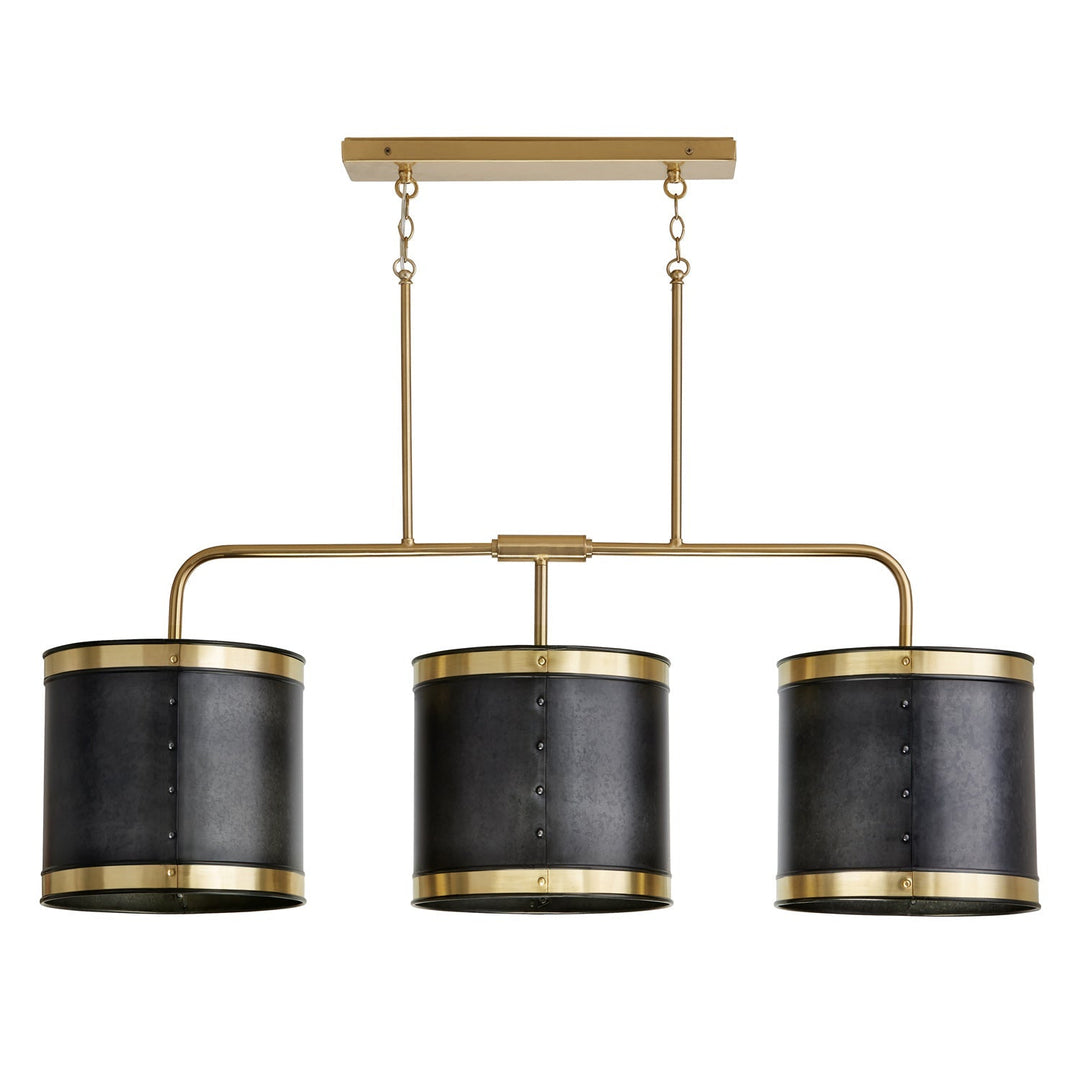 Capital Barrow 835631GB Pendant Light - Galvanized Black and True Brass