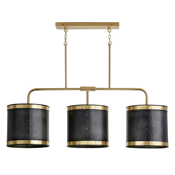 Capital Barrow 835631GB Pendant Light - Galvanized Black and True Brass