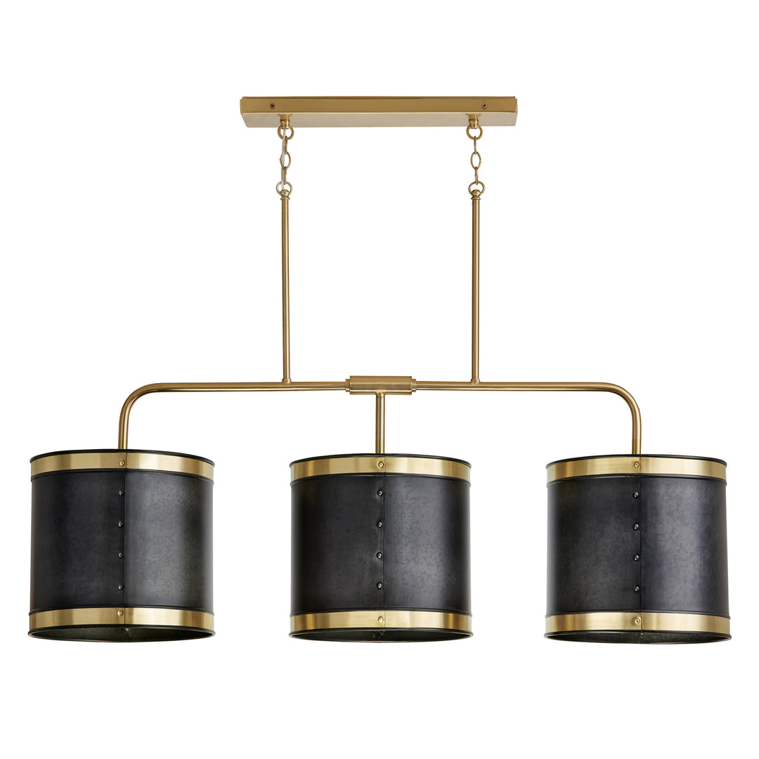 Capital Barrow 835631GB Pendant Light - Galvanized Black and True Brass