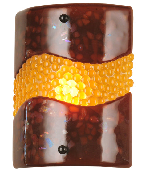 Meyda Tiffany Metro Fusion 98905 Wall Light - Amber/Lt Amber Pebbles