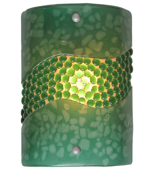 Meyda Tiffany Metro Fusion 98907 Wall Light - Green/Green Pebbles