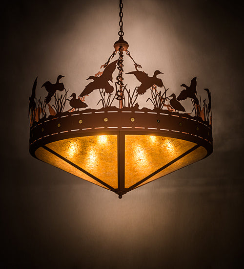 Meyda Tiffany Ducks In Flight 98952 Pendant Light - Rust