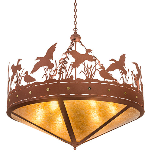 Meyda Tiffany Ducks In Flight 98952 Pendant Light - Rust