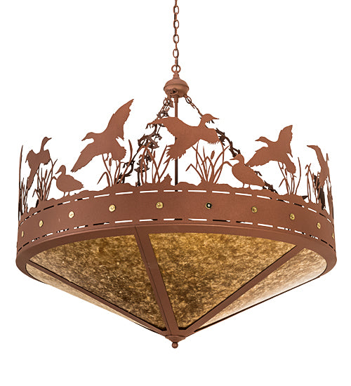 Meyda Tiffany Ducks In Flight 98952 Pendant Light - Rust