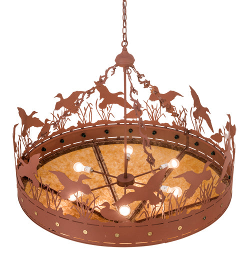 Meyda Tiffany Ducks In Flight 98952 Pendant Light - Rust