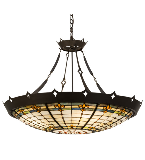 Meyda Tiffany Fleur-De-Lite 98957 Pendant Light - Timeless Bronze