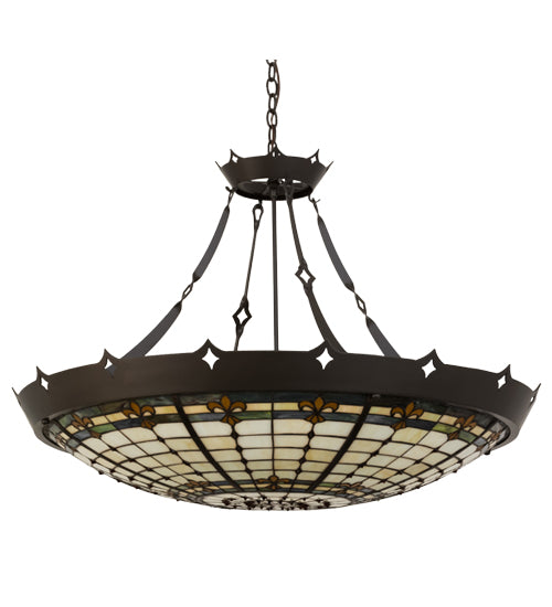 Meyda Tiffany Fleur-De-Lite 98957 Pendant Light - Timeless Bronze