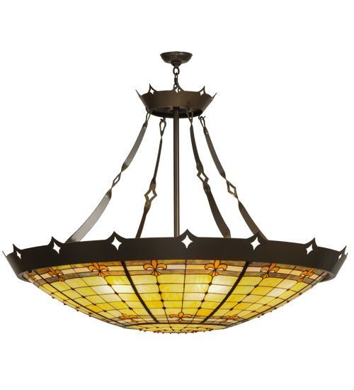 Meyda Tiffany Fleur-De-Lite 98958 Pendant Light - Timeless Bronze