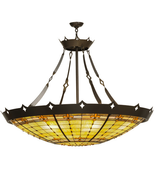 Meyda Tiffany Fleur-De-Lite 98958 Pendant Light - Timeless Bronze